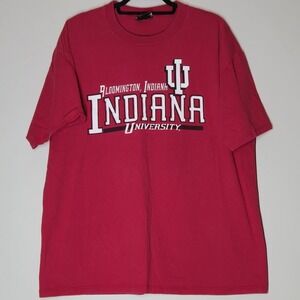 Vintage Indiana Hoosiers T Shirt Red Size XL Crable Sportswear 90s Football